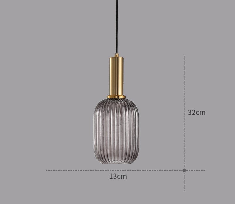 Vintage Hanging Glass Lamp