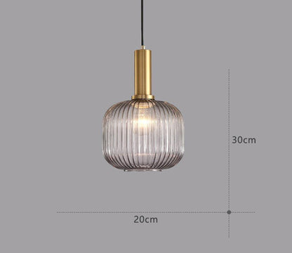 Vintage Hanging Glass Lamp
