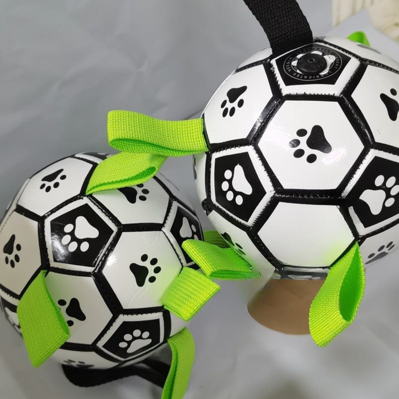 Durable Dog Ball Toy with Rope Handles