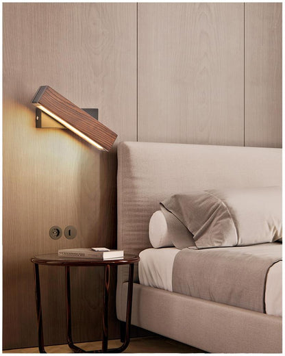 Adjustable Wood LED Wall Light