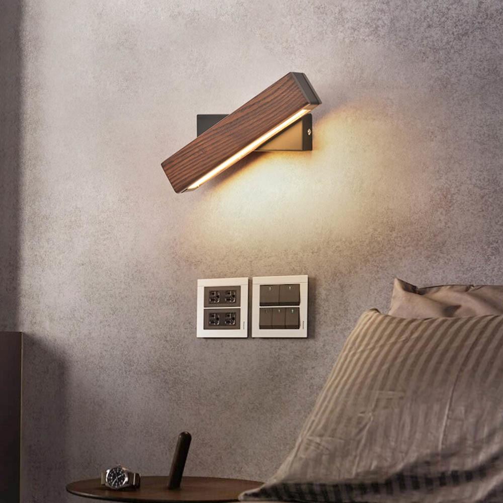 Adjustable Wood LED Wall Light