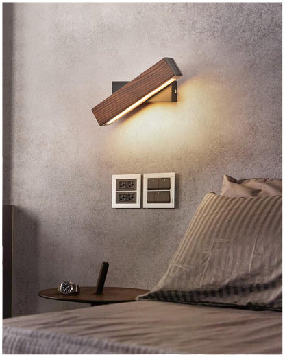 Adjustable Wood LED Wall Light