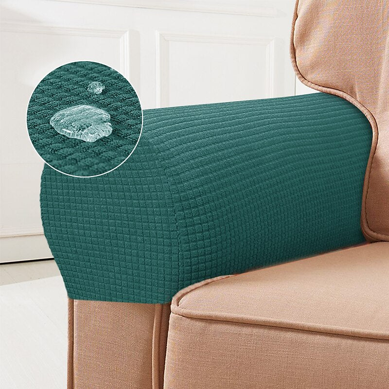 Soft Chair Armrest Covers - Elastic Set of 2, Red