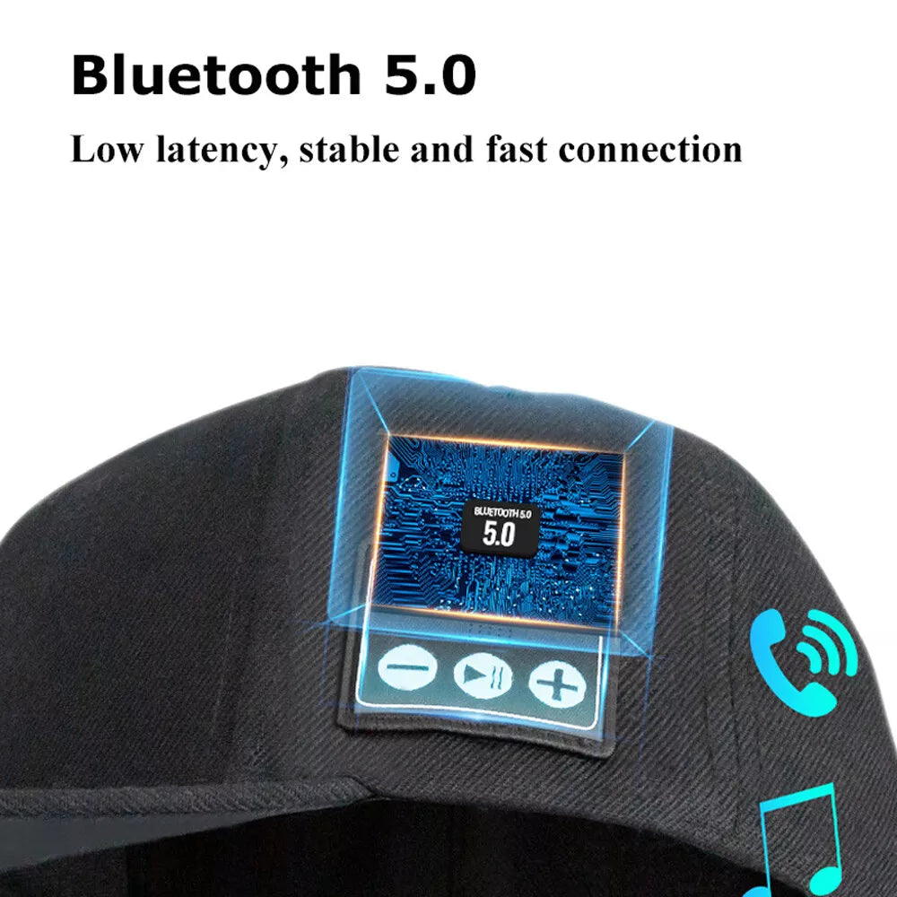 Wireless Sport Baseball Cap with Bluetooth Speaker