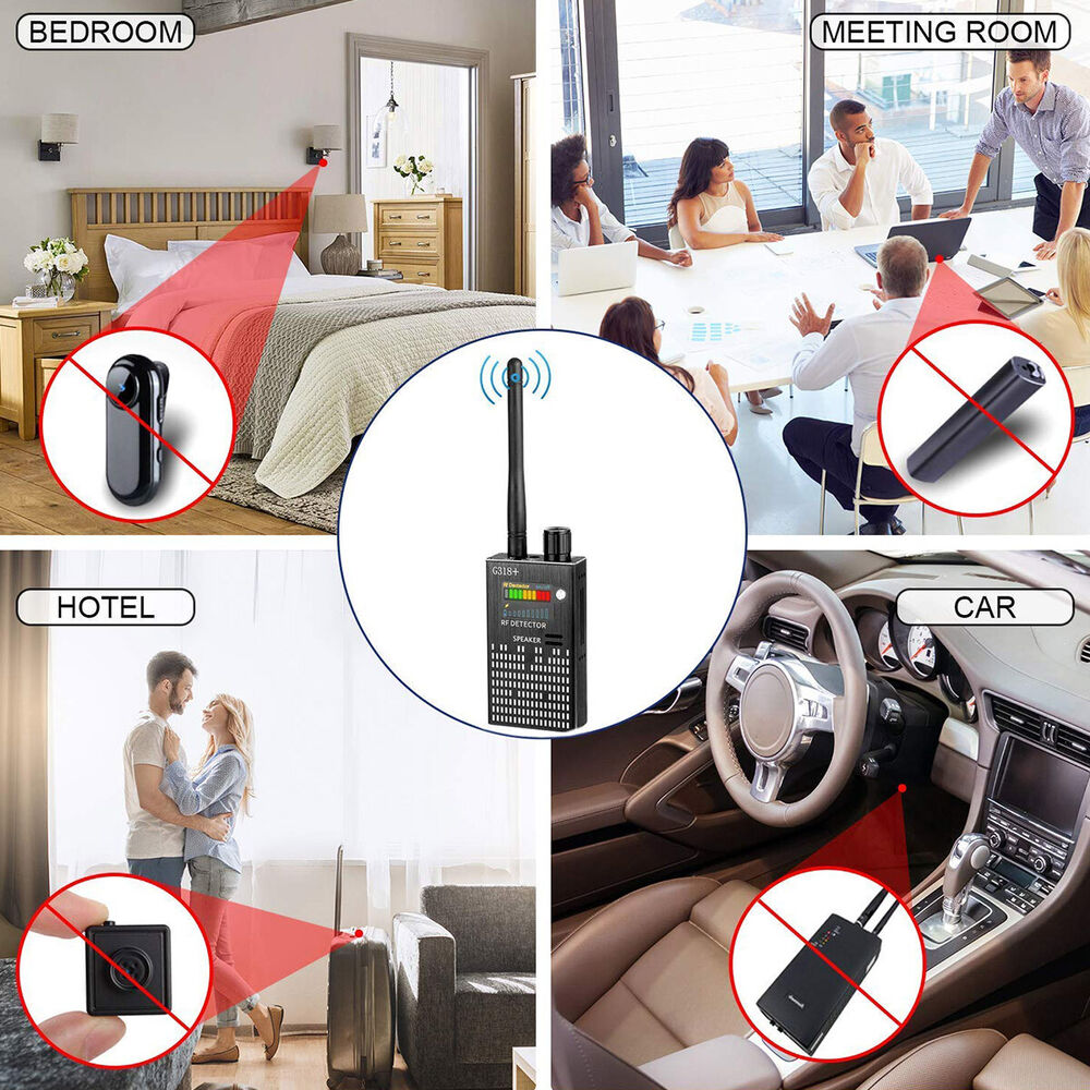 Spy Camera Detector with RF Signal Alert and Laser Scan