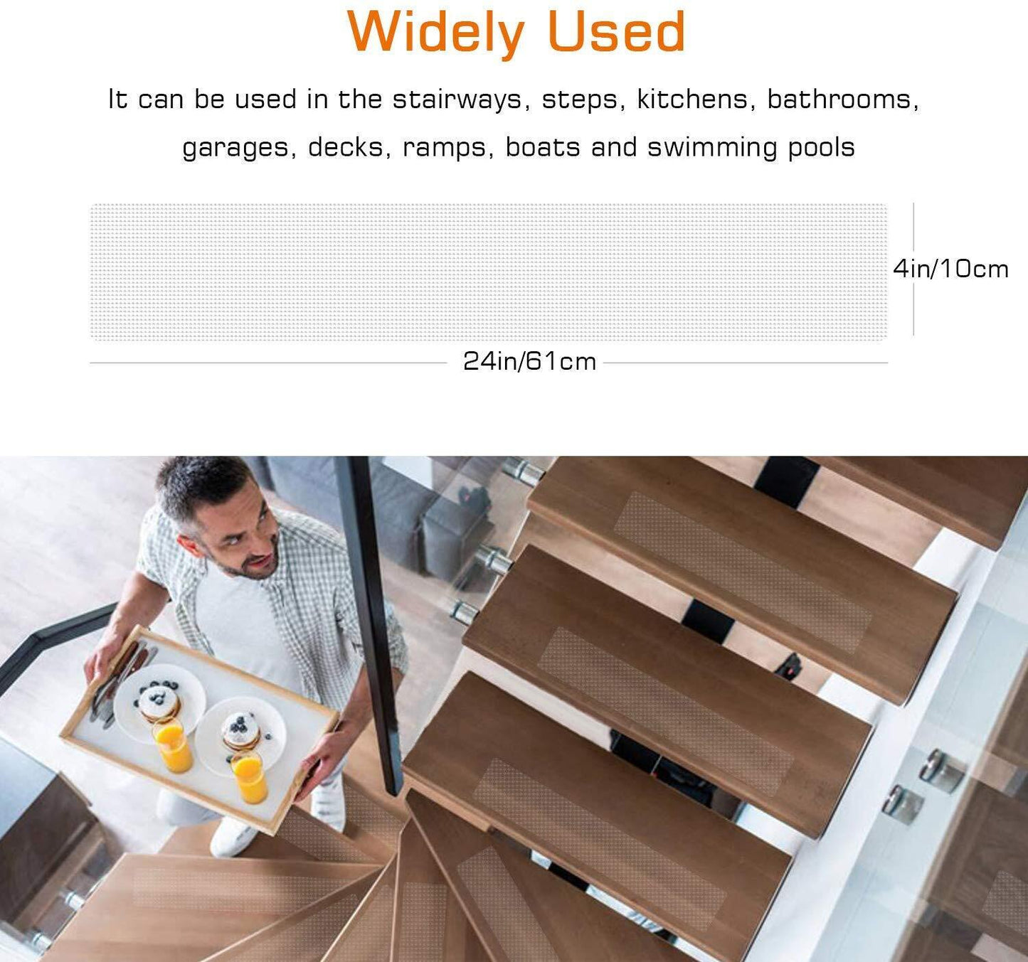 Indoor Stair Treads Clear Non Slip Step Strips