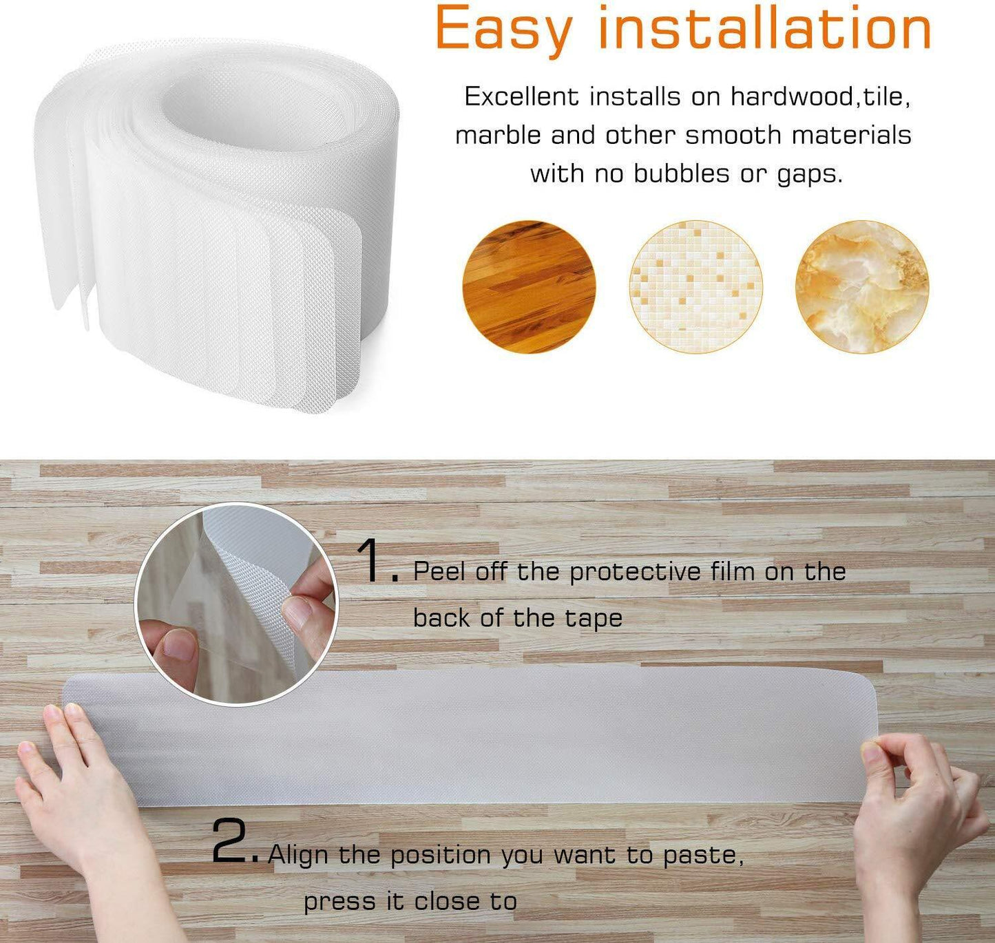 Indoor Stair Treads Clear Non Slip Step Strips