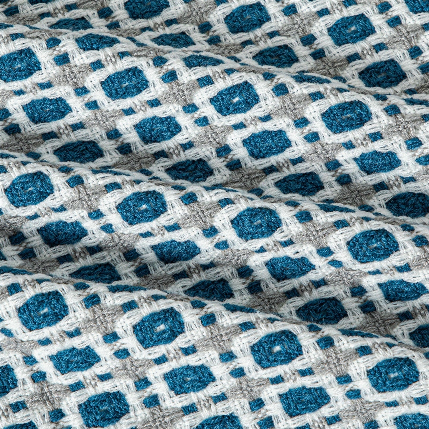 Cozy Plaid Throw Blanket with Tassels for Sofa