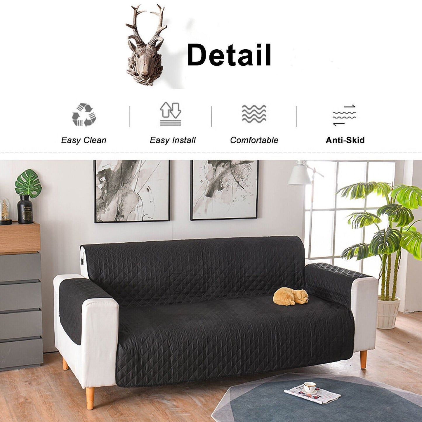 Waterproof Pet Furniture Cover Quilted Sofa Protector