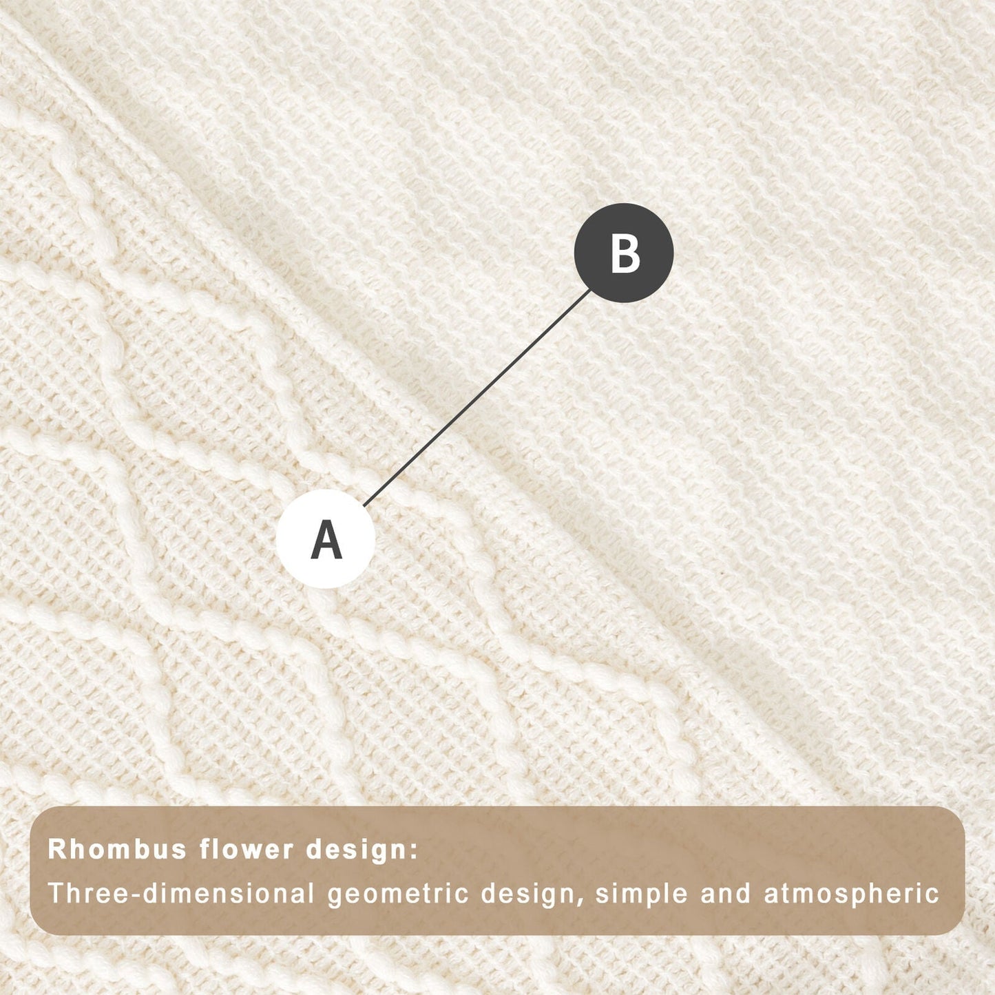 Cozy Plaid Throw Blanket with Tassels for Sofa