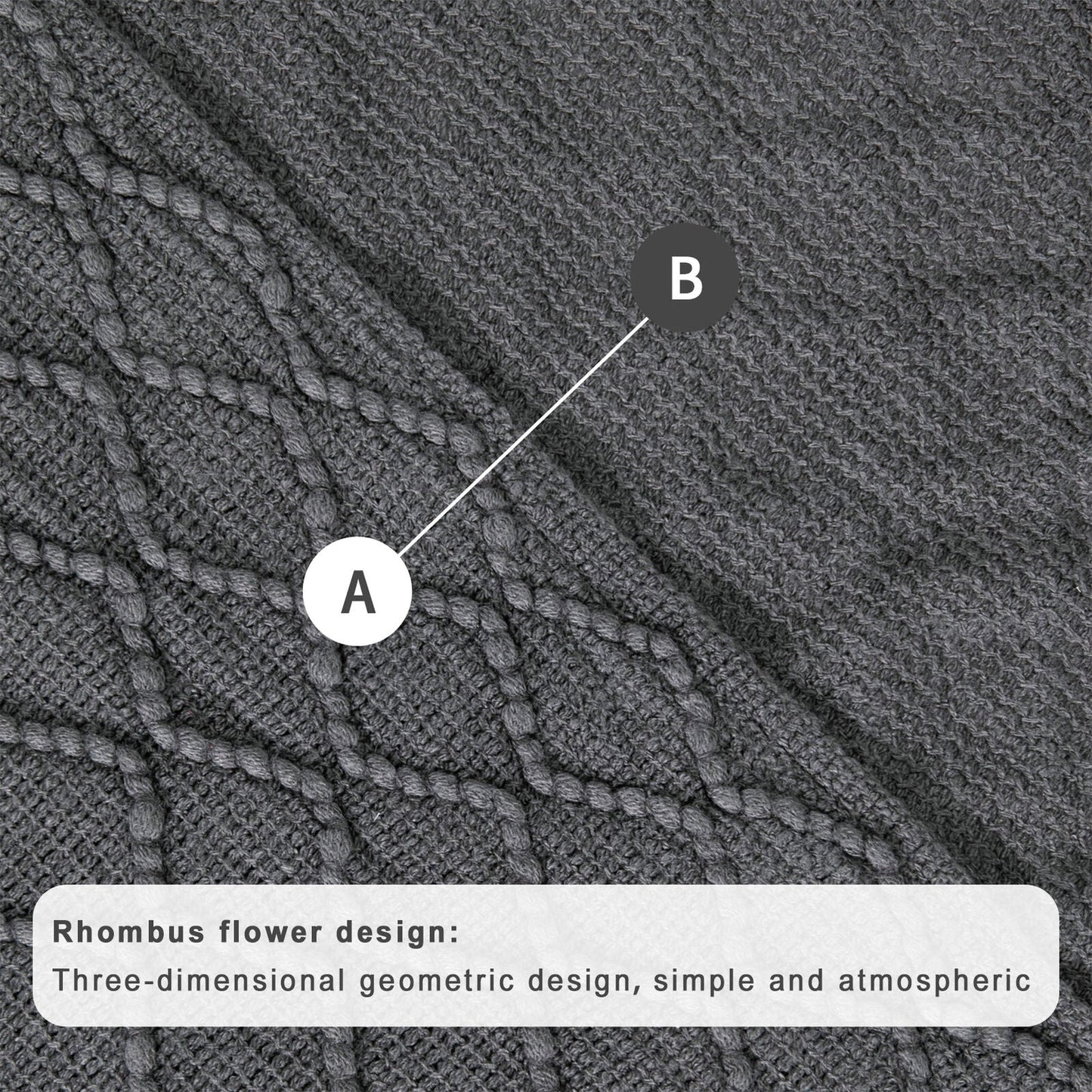 Cozy Plaid Throw Blanket with Tassels for Sofa