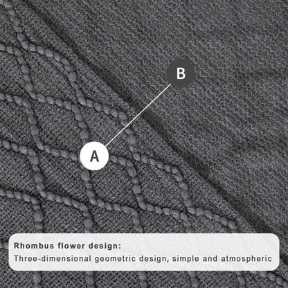 Cozy Plaid Throw Blanket with Tassels for Sofa