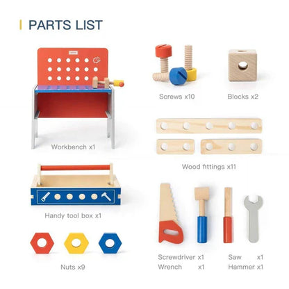 Deluxe Childrens Play Real Tool Workbench Set