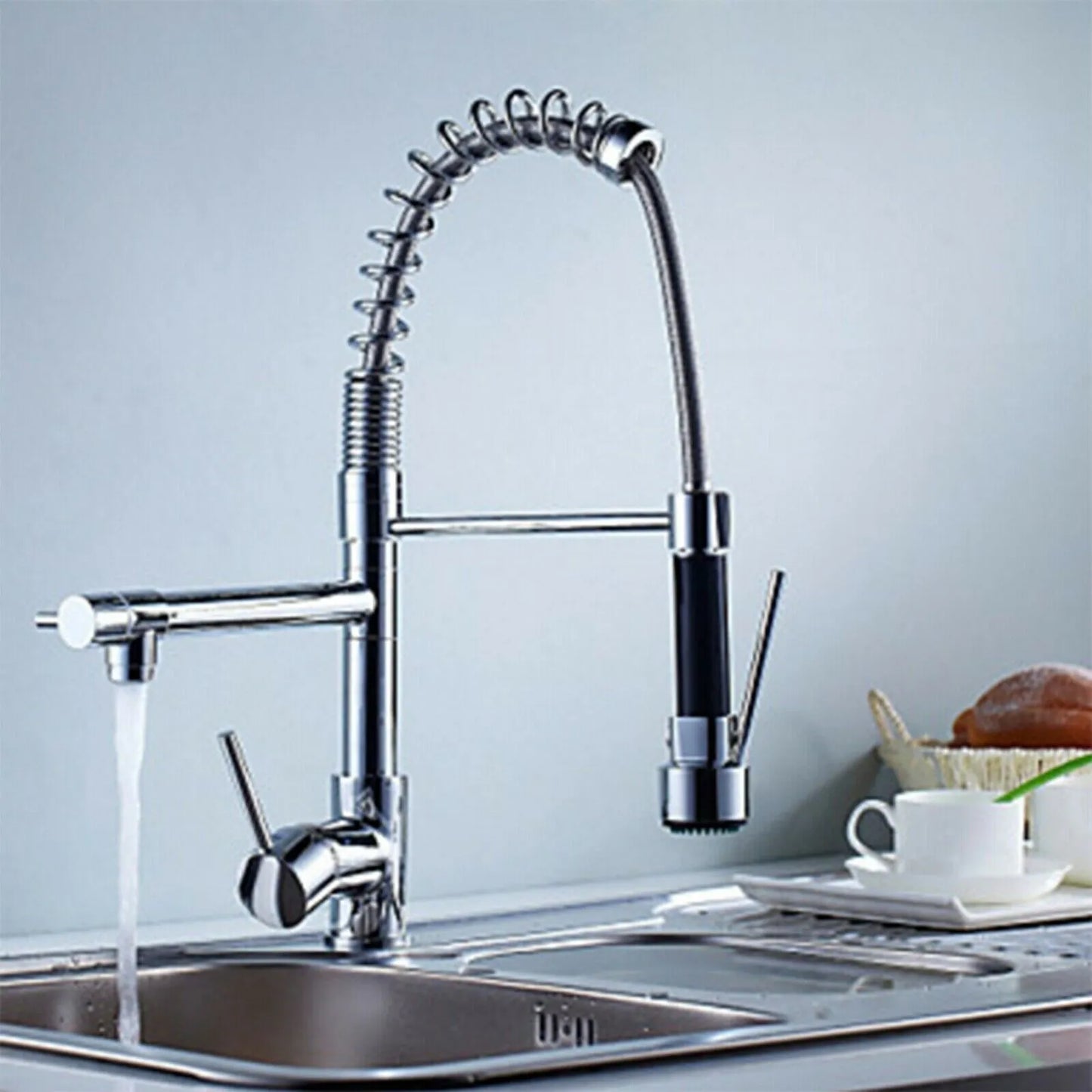 Stainless Steel One Handle Kitchen Faucet With Spray Head - Befez