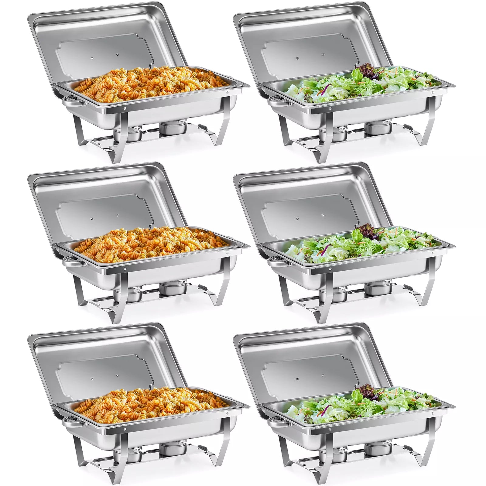 6 Piece Stainless Steel Food Warmer Set - Befez