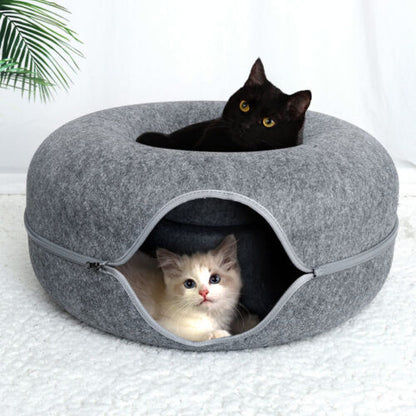 Cozy Cat Tunnel with Plush Sleeping Area