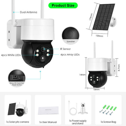 Outdoor Wireless Solar Powered Security Camera