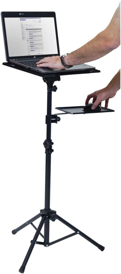 Portable Folding Laptop Desk with Wheels and Dual Trays