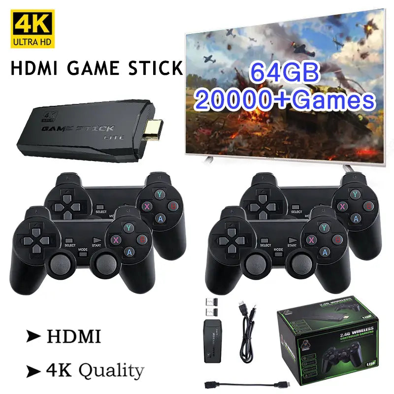 4K Streaming Media Player with 64GB Retro Game Console
