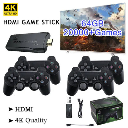 4K Streaming Media Player with 64GB Retro Game Console