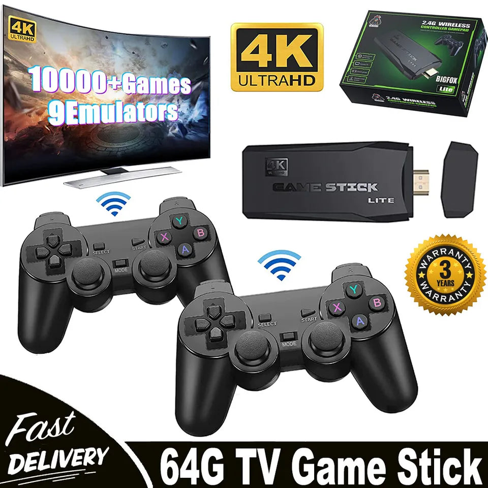 4K Streaming Media Player with 64GB Retro Game Console