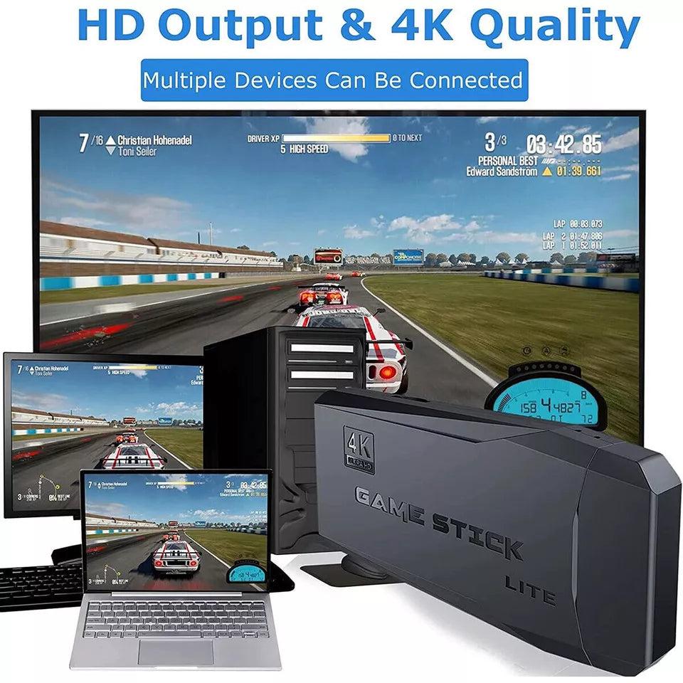 4K Streaming Media Player with 64GB Retro Game Console