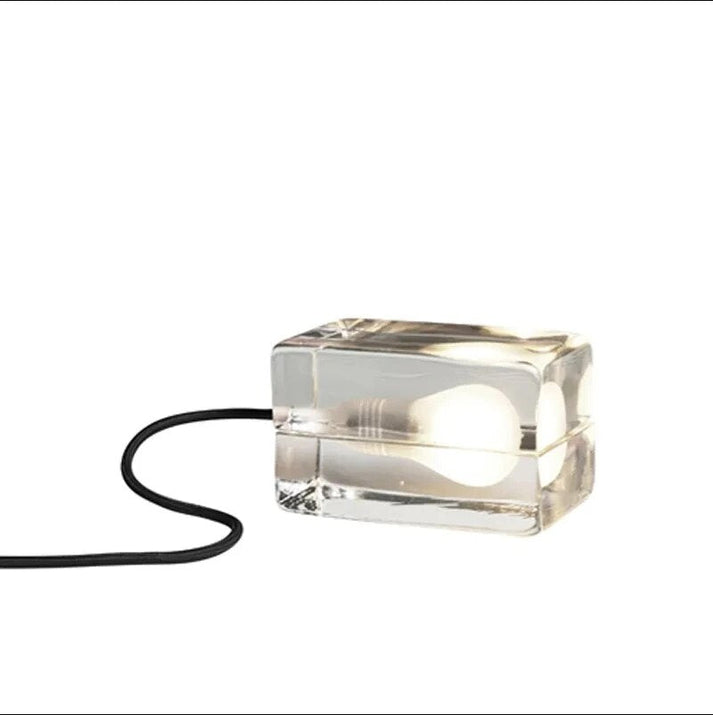 Stylish Glass Desk Lamp with Clear LED Lighting