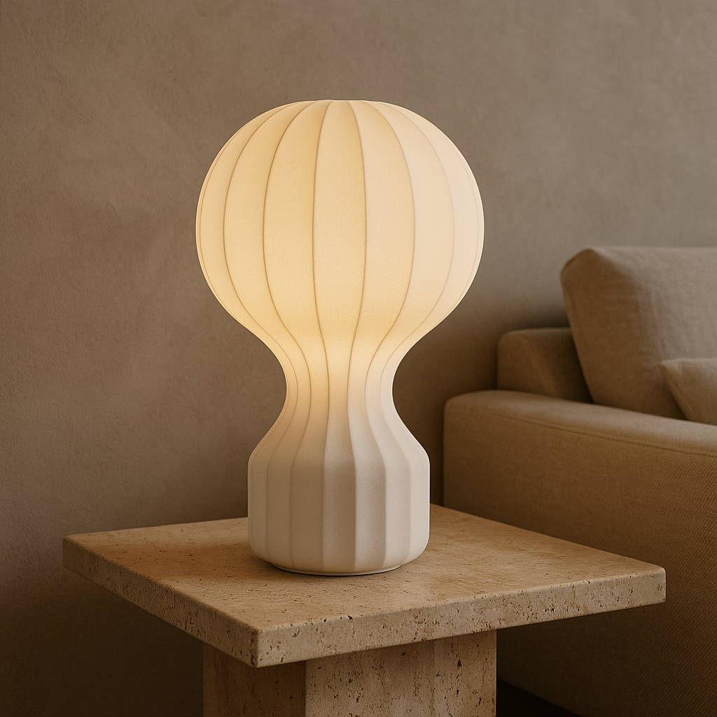 Soft Glow Silk Table Lamp – Warm White LED Light - Befez