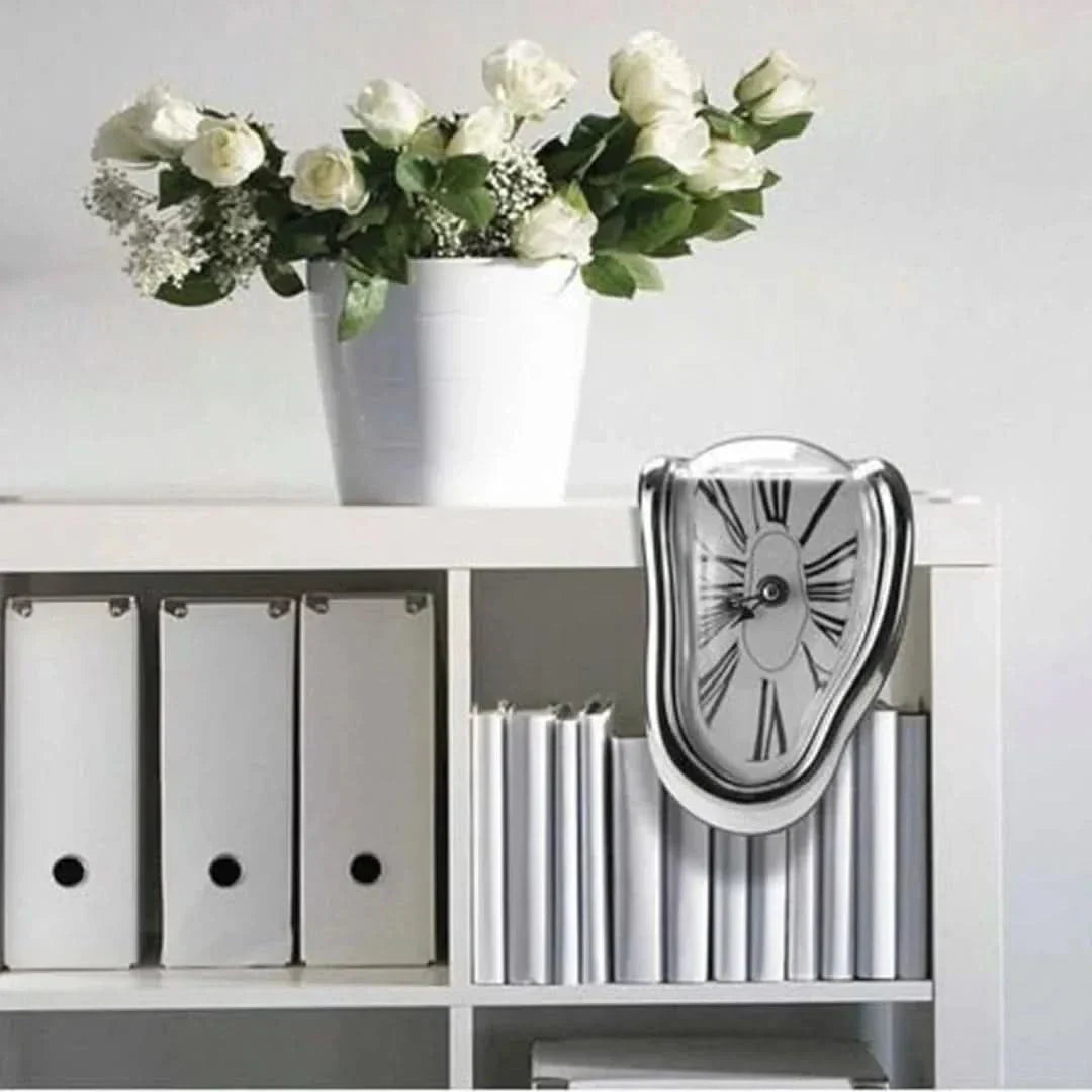 Surreal Art Melting Clock Sculpture