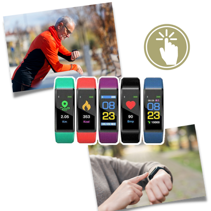 Easy Use Senior Smartwatch with Health Tracker and Big Display