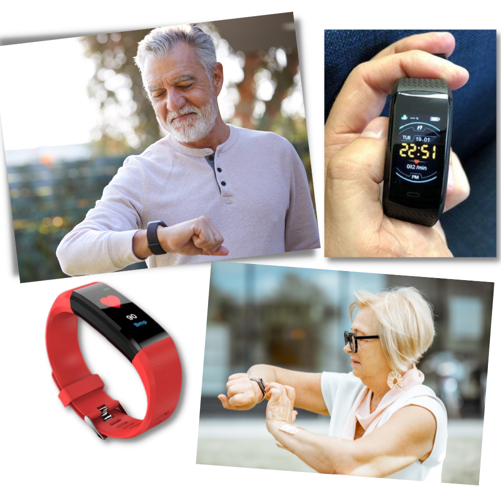 Easy Use Senior Smartwatch with Health Tracker and Big Display