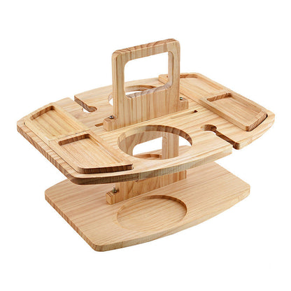Compact Folding Wooden Table Set 36x31x26cm
