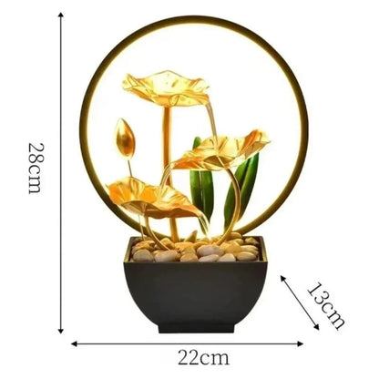 Soothing LED Water Fountain Table Decor