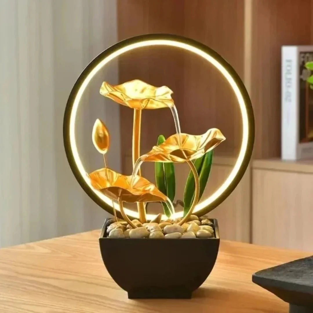 Soothing LED Water Fountain Table Decor