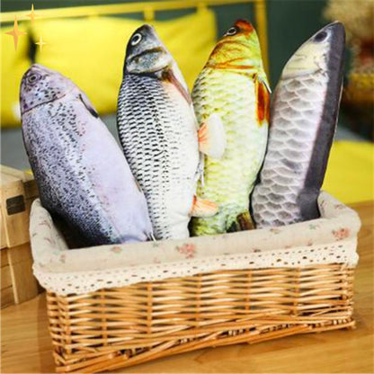 Colorful Interactive Cat Fish Toys Set
