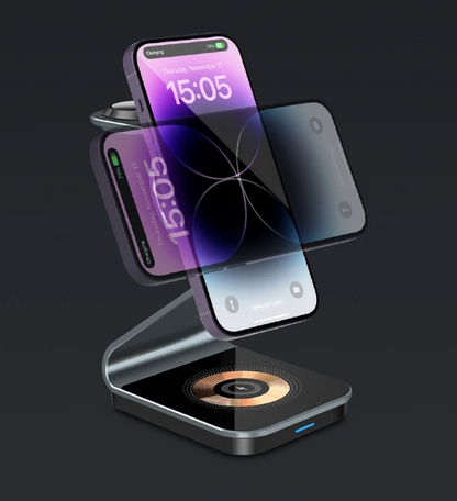 Compact 3-in-1 Wireless Charging Pad