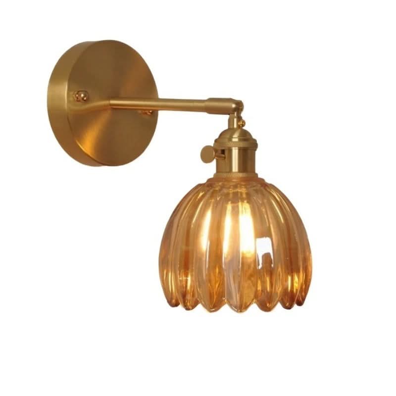 Classic Floral Glass Wall Lamp