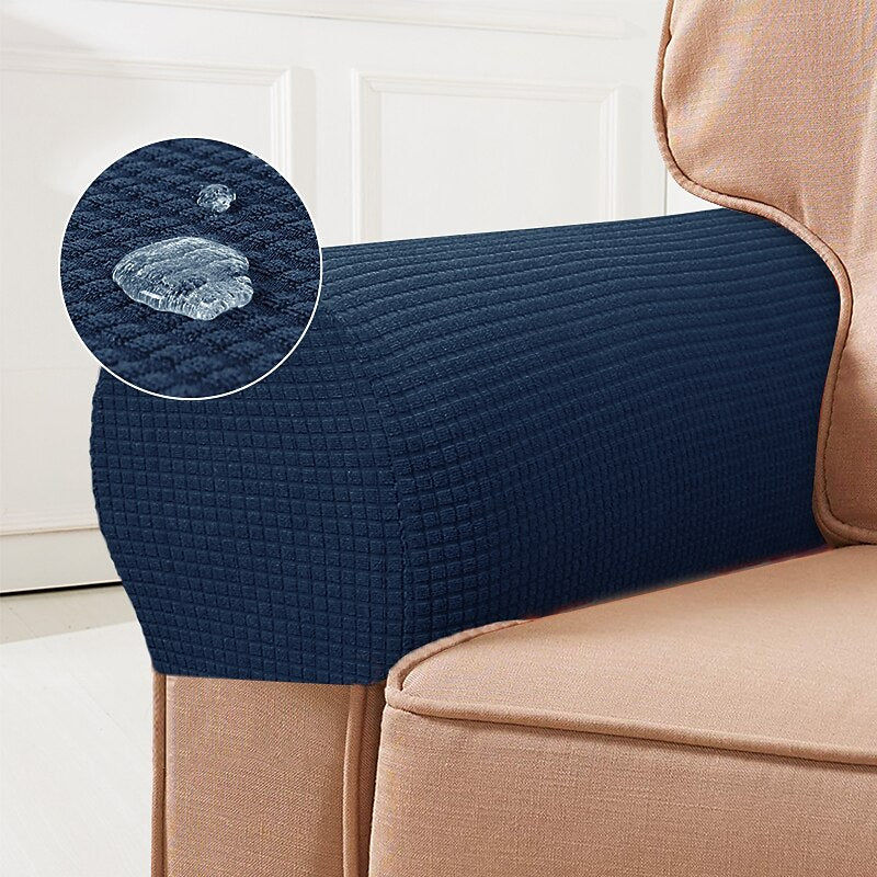 Soft Chair Armrest Covers - Elastic Set of 2, Red - Befez