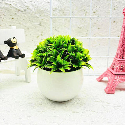 Small Round Fake Indoor Plant Pot