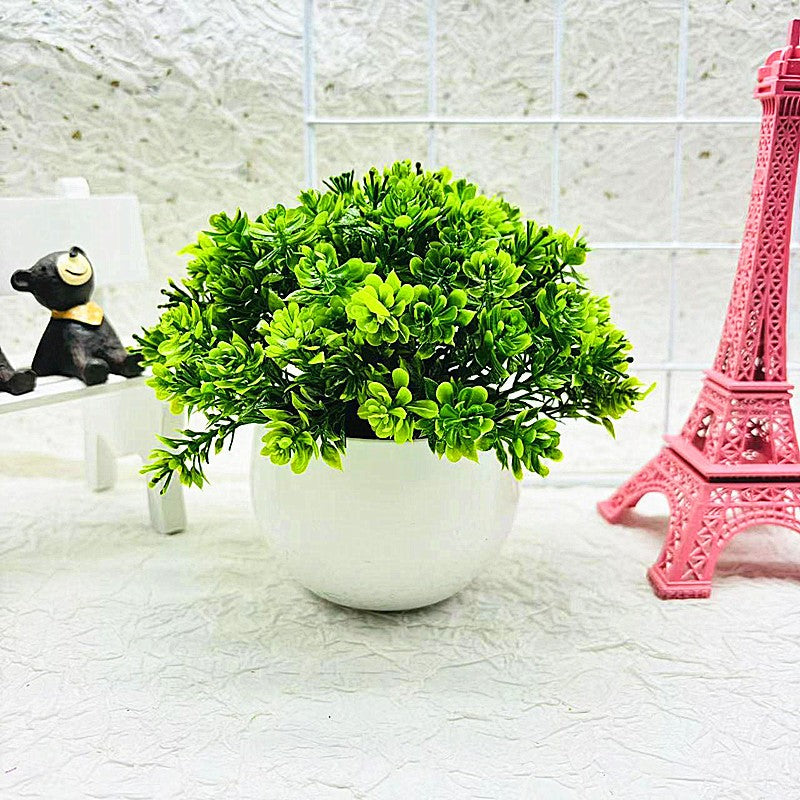 Small Round Fake Indoor Plant Pot