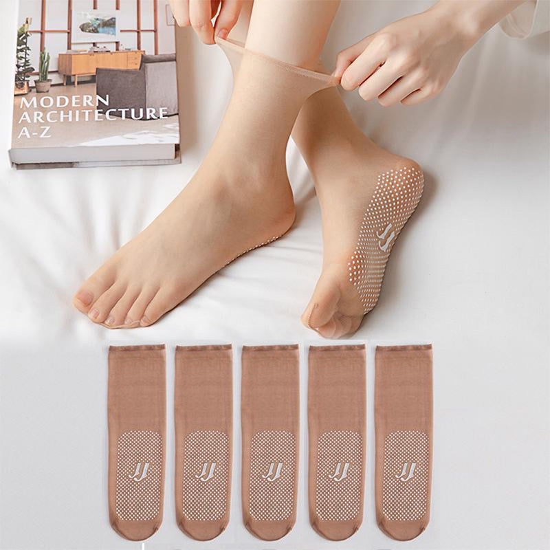 Befez | Thin, Grip Crystal Ankle Socks