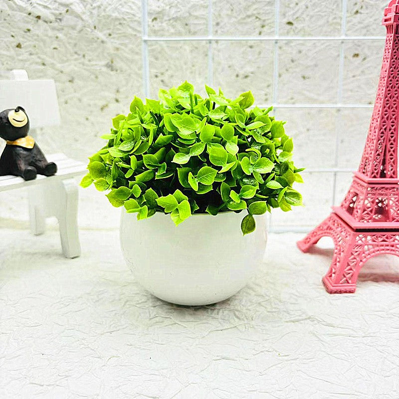 Small Round Fake Indoor Plant Pot