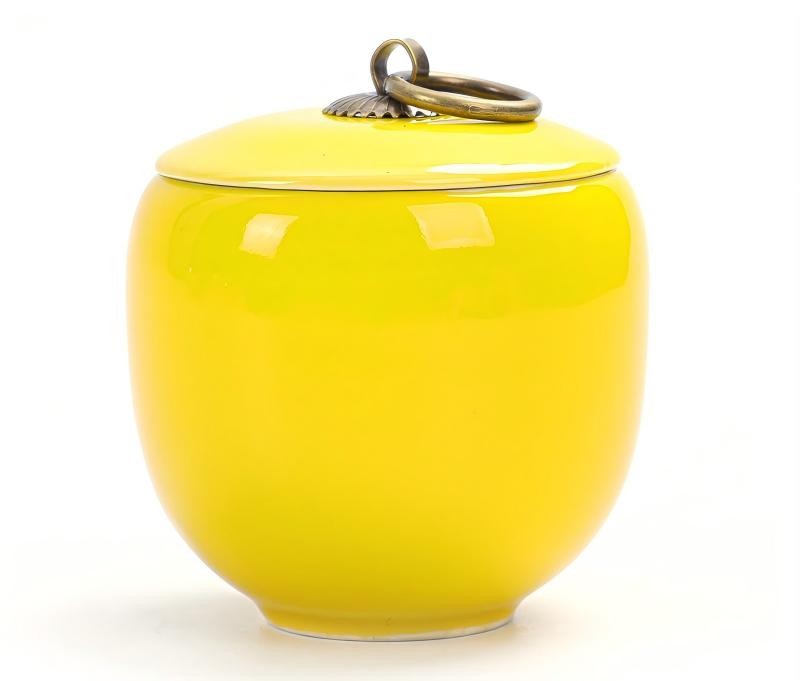 Portable Ceramic Tea Infuser Jar with Unique Crack Pattern
