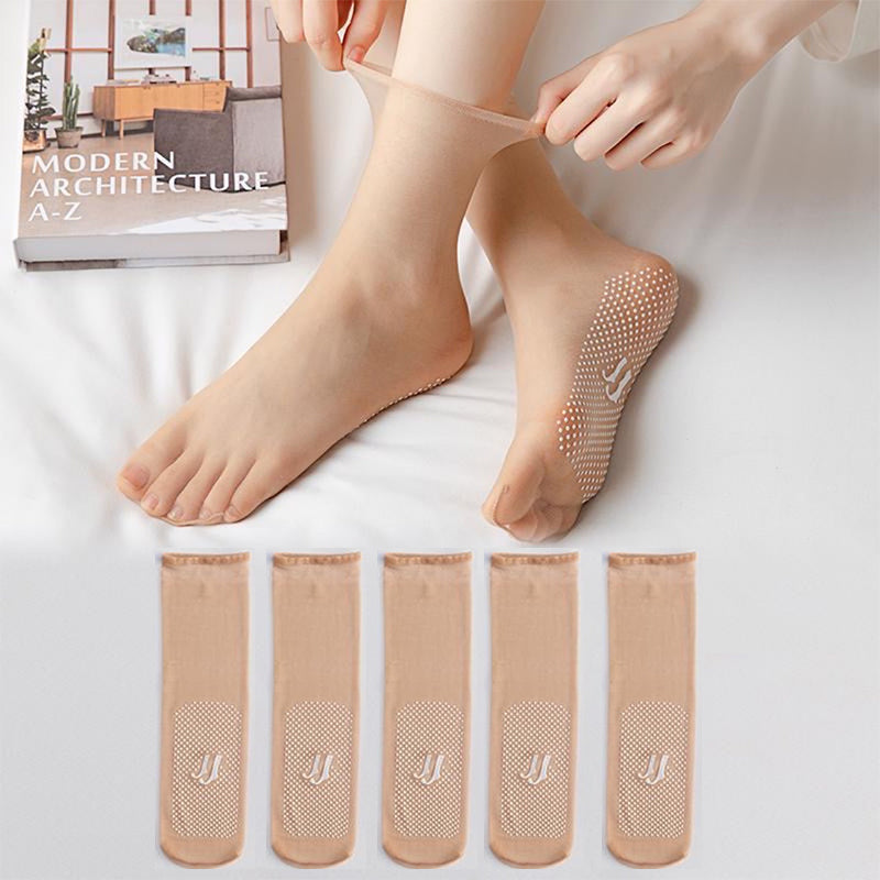 Befez | Thin, Grip Crystal Ankle Socks