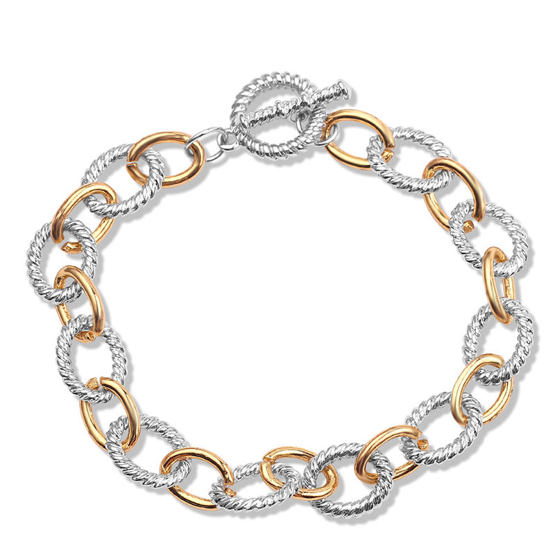 Simple Double Twist Bangle Bracelet