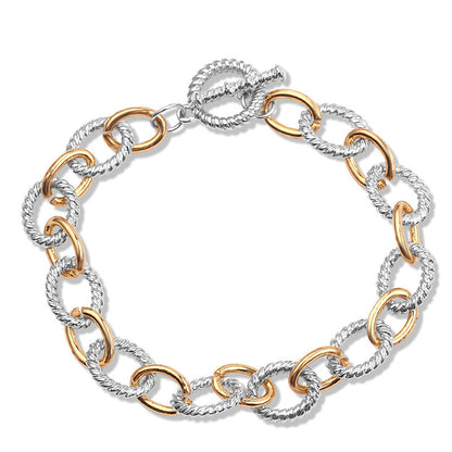 Simple Double Twist Bangle Bracelet
