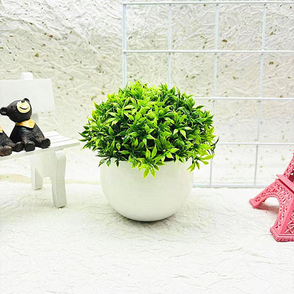 Small Round Fake Indoor Plant Pot