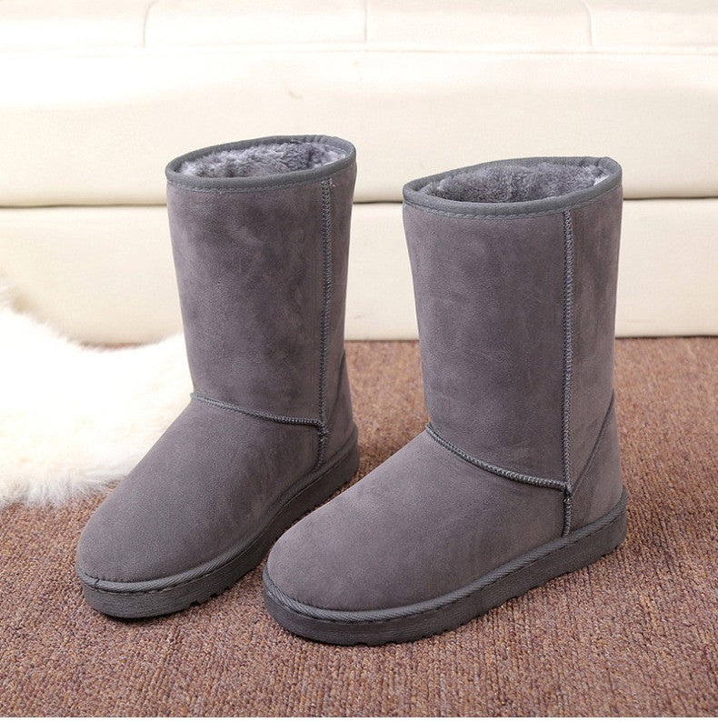 Warm Waterproof Women's Snow Boots with Fleece Lining