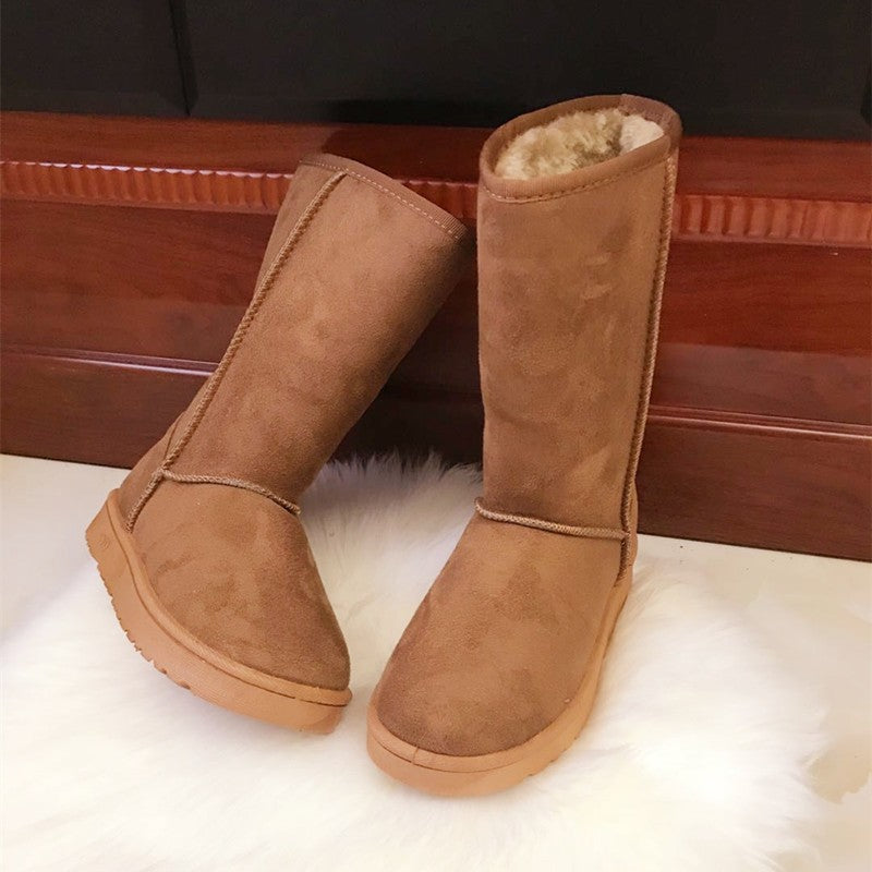 Warm Waterproof Women's Snow Boots with Fleece Lining
