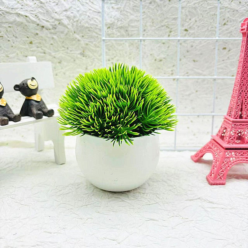 Small Round Fake Indoor Plant Pot
